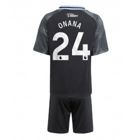 Baby Fußballbekleidung Aston Villa Amadou Onana #24 Auswärtstrikot 2025-26 Kurzarm (+ kurze hosen)